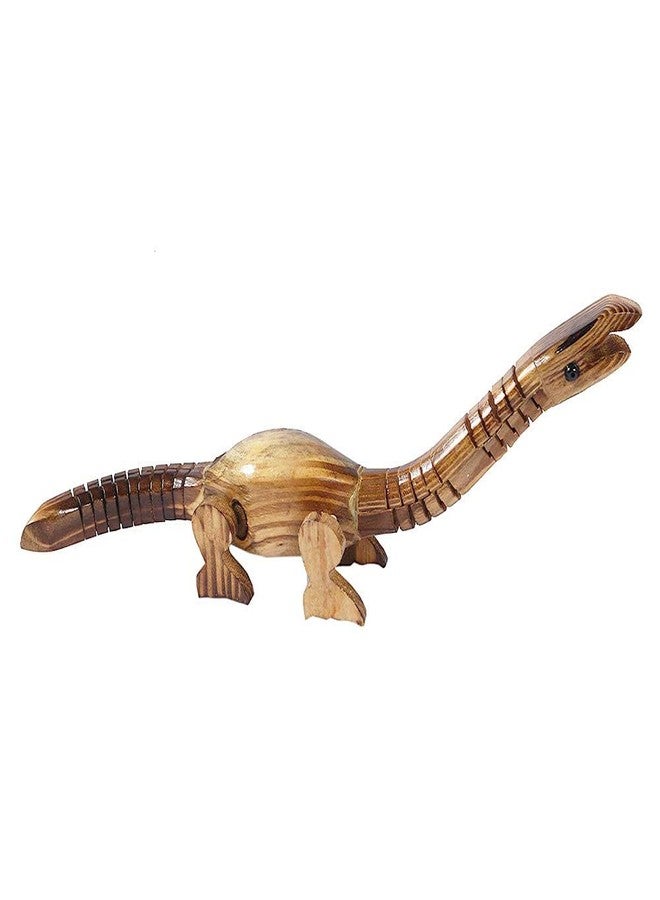 Qwick Click Handcrafted Wooden Flexible Dinosaur Showpiece for Home Decor, Kids Toy, Functional Gift (50 cm) - Image 1